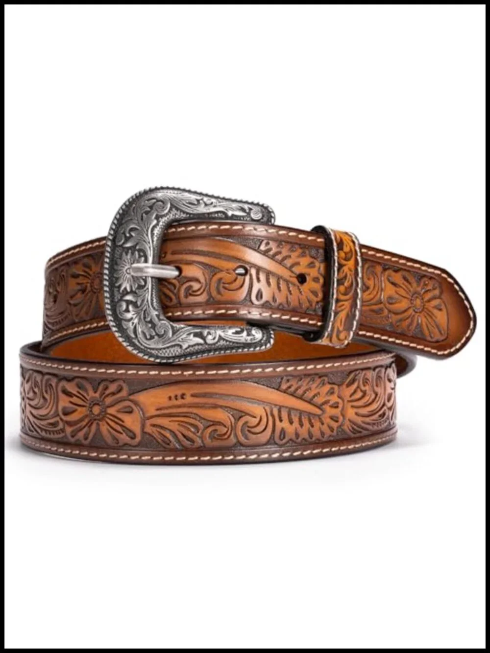 Genuine Leather Western Cowboy Belt 1.5
